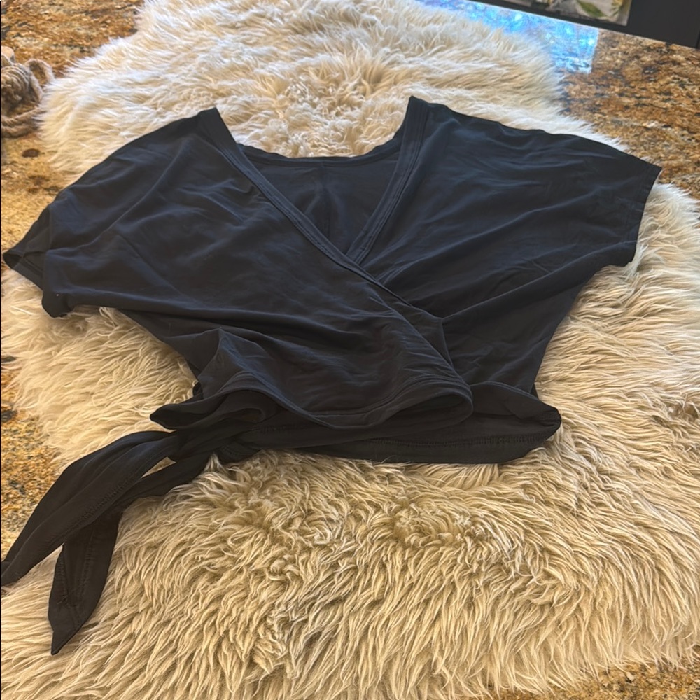 lululemon athletica Black Wrap Crop Top